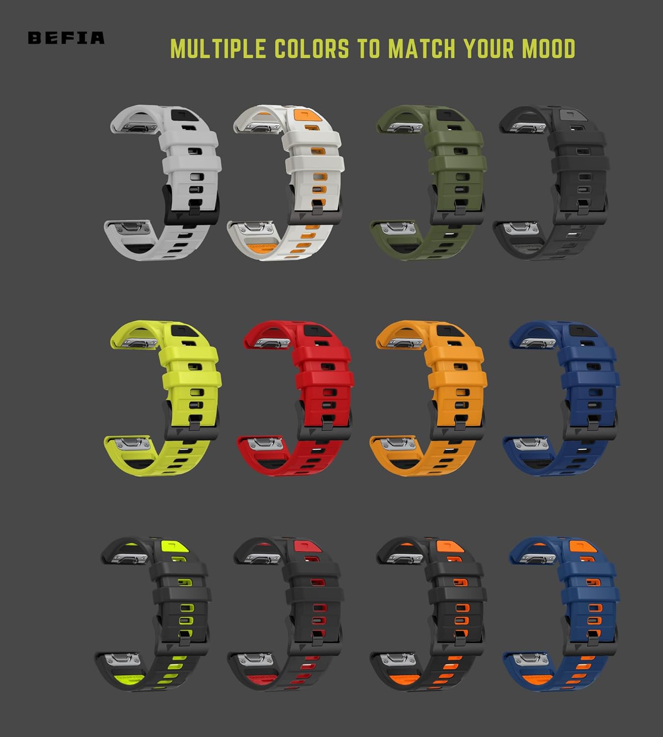 22mm Watch Band for Garmin fenix 8 47mm 5 6 fenix 7 sapphire solar band Quick Fit 22 Watch Bands for Garmin Watch Forerunner 965 955 epix gen 2 47mm Strap Comfort for Men Women - Image 7