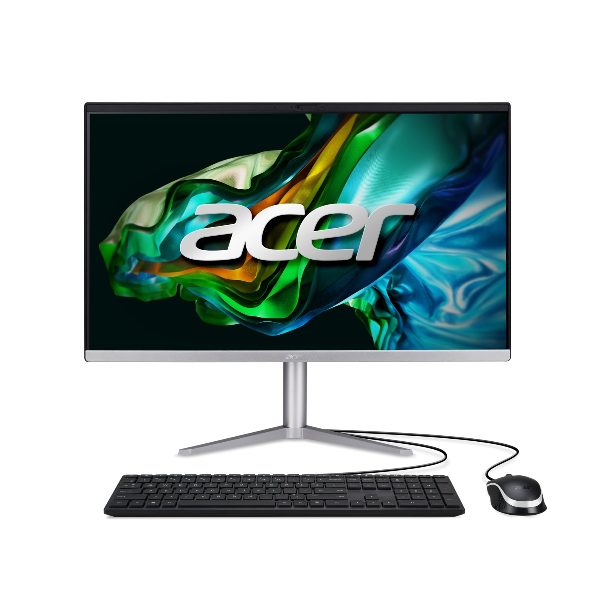 Acer C24-1300-EA32 23.8" FHD All-in-One Desktop - AMD Ryzen 5 7520U Processor, 8GB DDR5, 512GB SSD, Wired Keyboard/Mouse, Windows 11