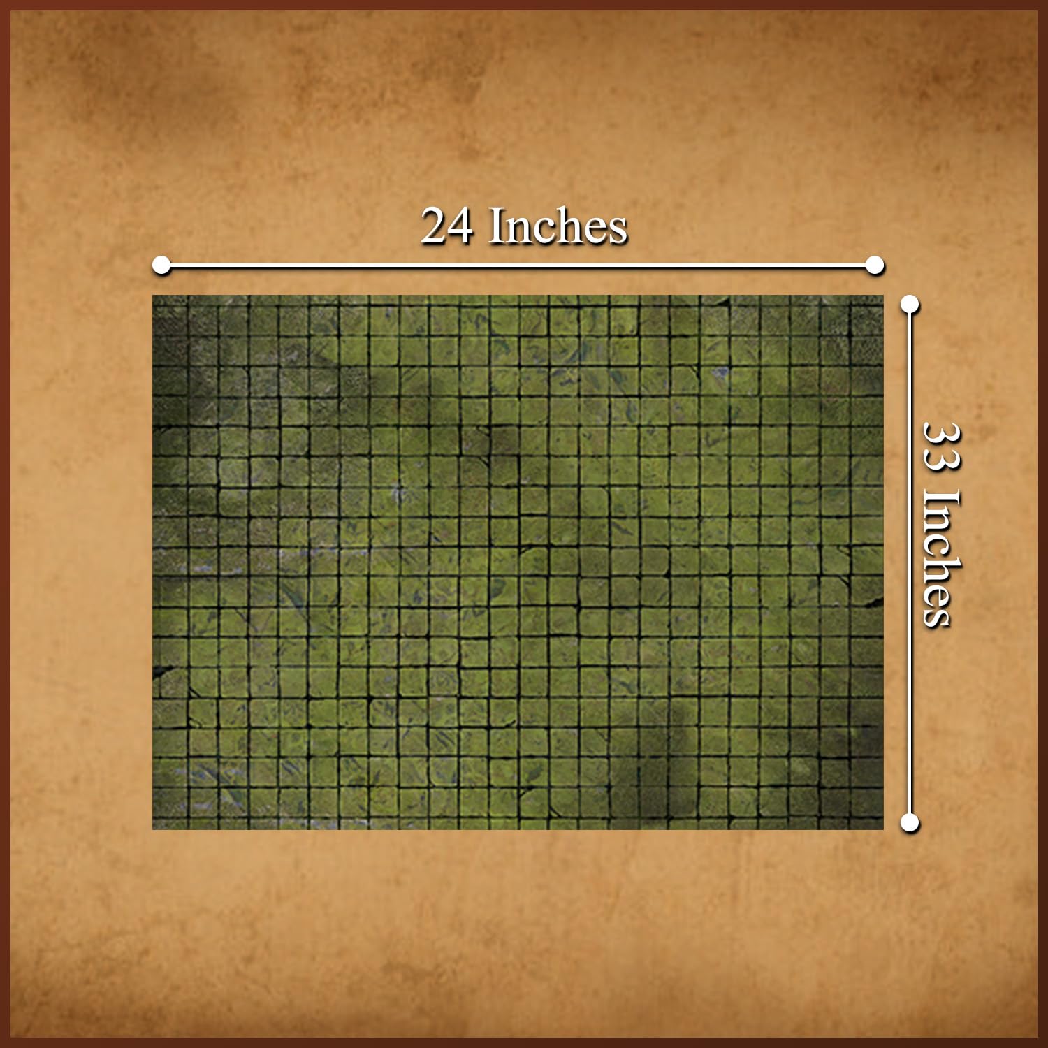 Adventurers and Adversaries - Tapete de mapa de encuentros urbanos de Game Knights - Mapa de batalla laminado brillante de doble cara, mapa de mesa para juegos de rol, superposición cuadriculada de 1