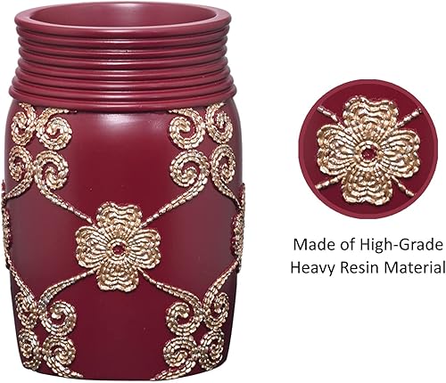 Miniatura 2 de Popular Bath Vaso, colección Vlegant Rosa, Borgoña/Oro