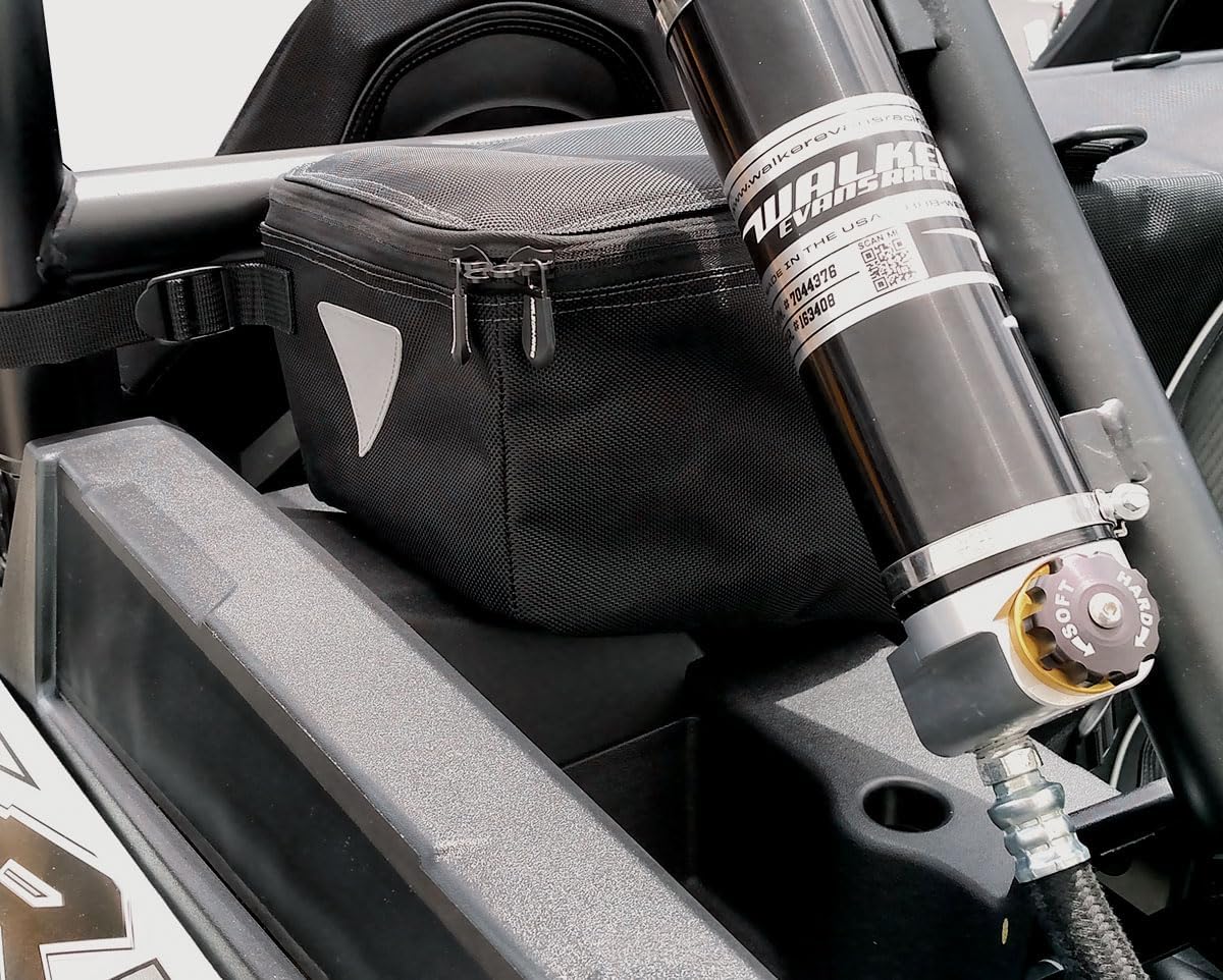 Nelson-Rigg USA UTV Rear Cargo Bag Fits Most UTV’s including Polaris RZR, Kawasaki KRX, CFMoto ZForce. Universal Mounting, 2 side pockets, 2 large compartment, reflective accents