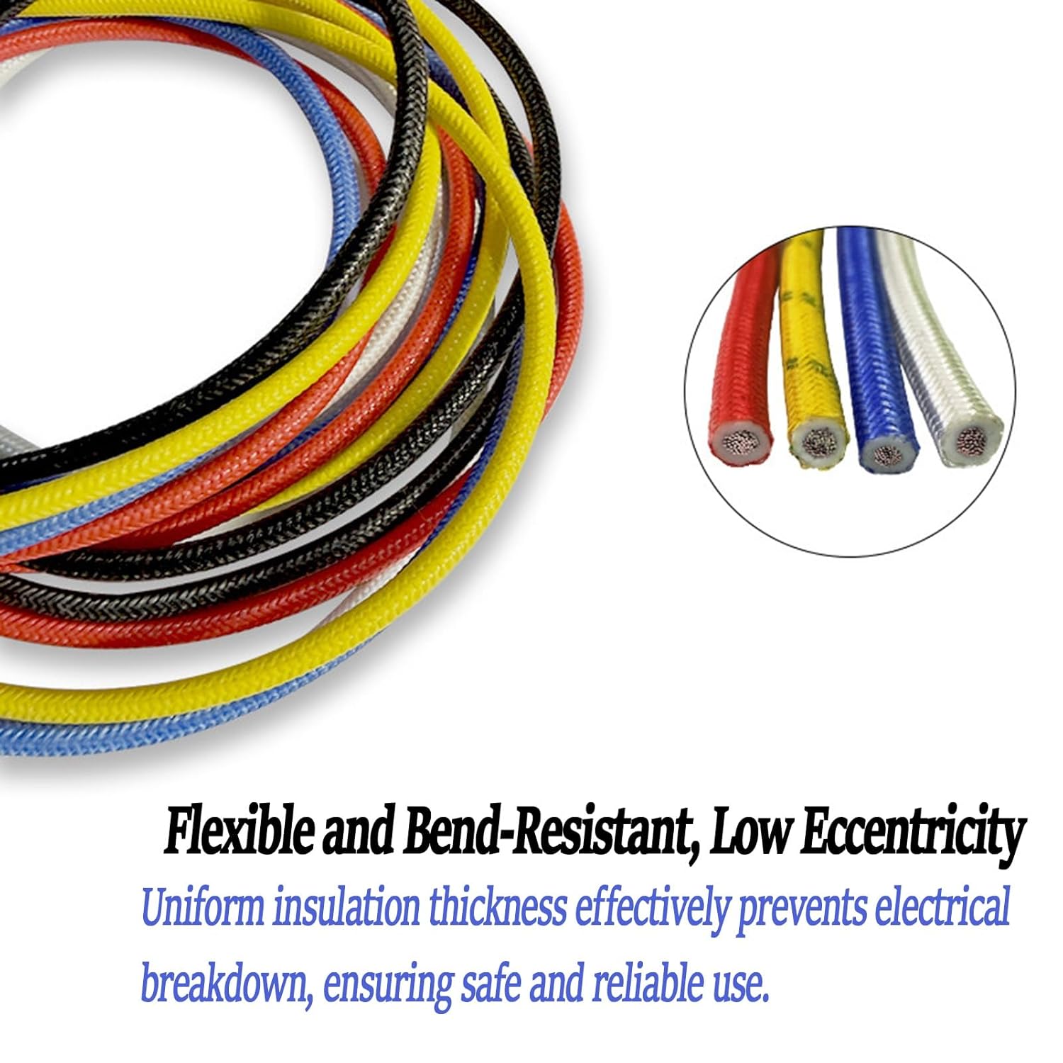 3–22 AWG High Temperature Silicone Fiberglass Braided Wire 98 FT, -76°F to 572°F Heat Resistant Tinned Copper Flexible Cable for Ovens, Furnaces, Industrial Heating Equipment & Machinery(Green,6A)