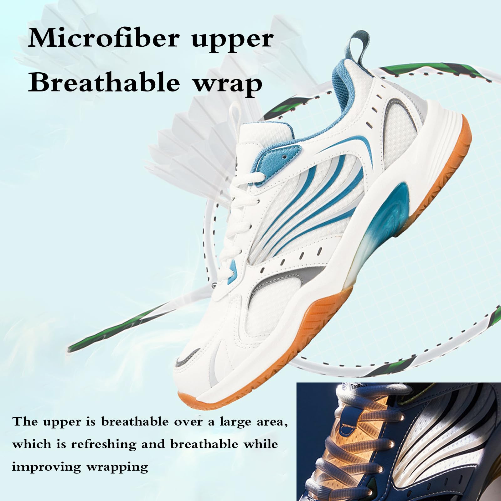 Zapatos De BáDminton,Zapatos De Tenis De Mesa,Zapatos De Tenis,Zapatillas Squash Voleibol,Agarre CóModo Y Firme,Ligeras Transpirables,Antideslizante,para Adolescentes Y Estudiantes