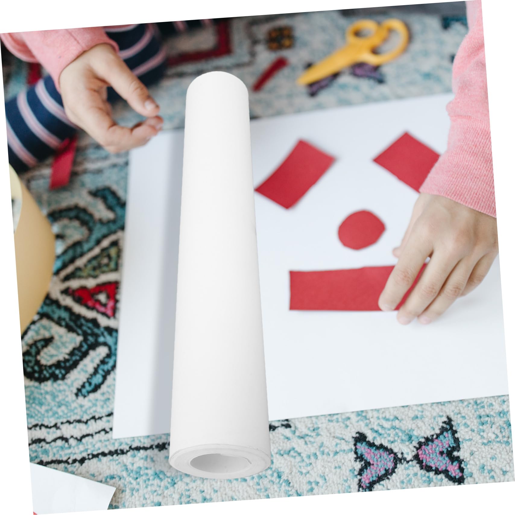 Rollo de Papel Kraft Blanco para Embalaje y Dibujo Infantil
