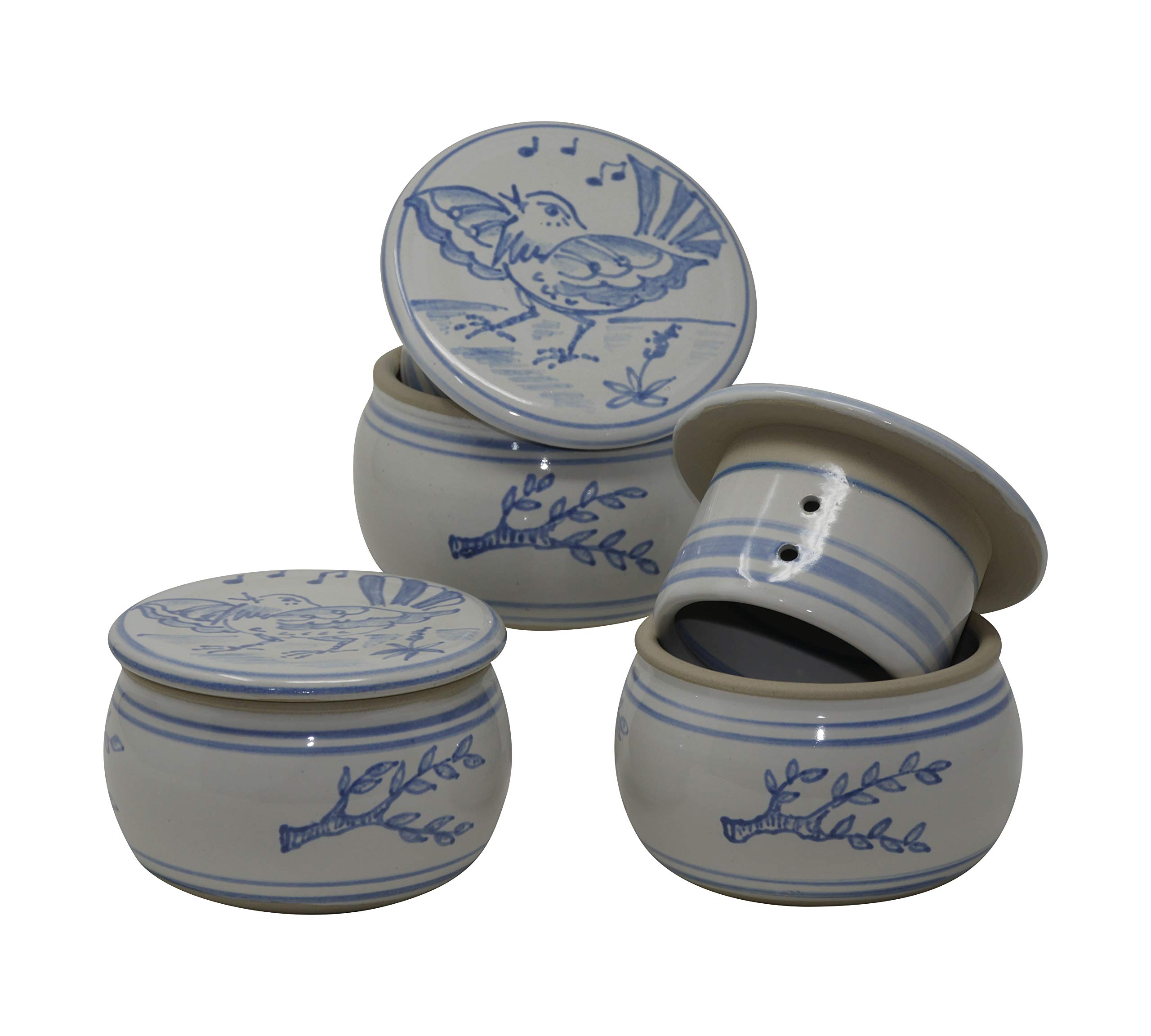 Beurrier Français MEGYAD En Céramique Ronde - Porcelaine Pour Beurre Frais, Cadeau Cuisine