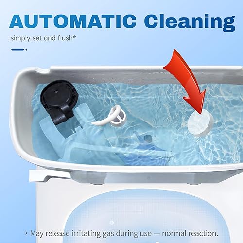 Miniatura 5 de Vacplus Paquete de 50 pastillas limpiadoras de inodoro, limpiadores automáticos de inodoro con blanqueador para desodorizar y descalcificar,