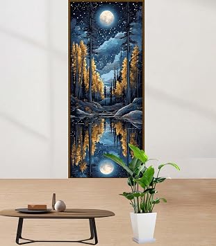 Diamond Painting Landscape Large Diamond Art Pictures Forest Easy Paint by Numbers Kit for Adults, Full 5D Gem Art Painting Kits for Adults Crafts, Aesthetic Home Decor, Women Gifts 59x20in S-844