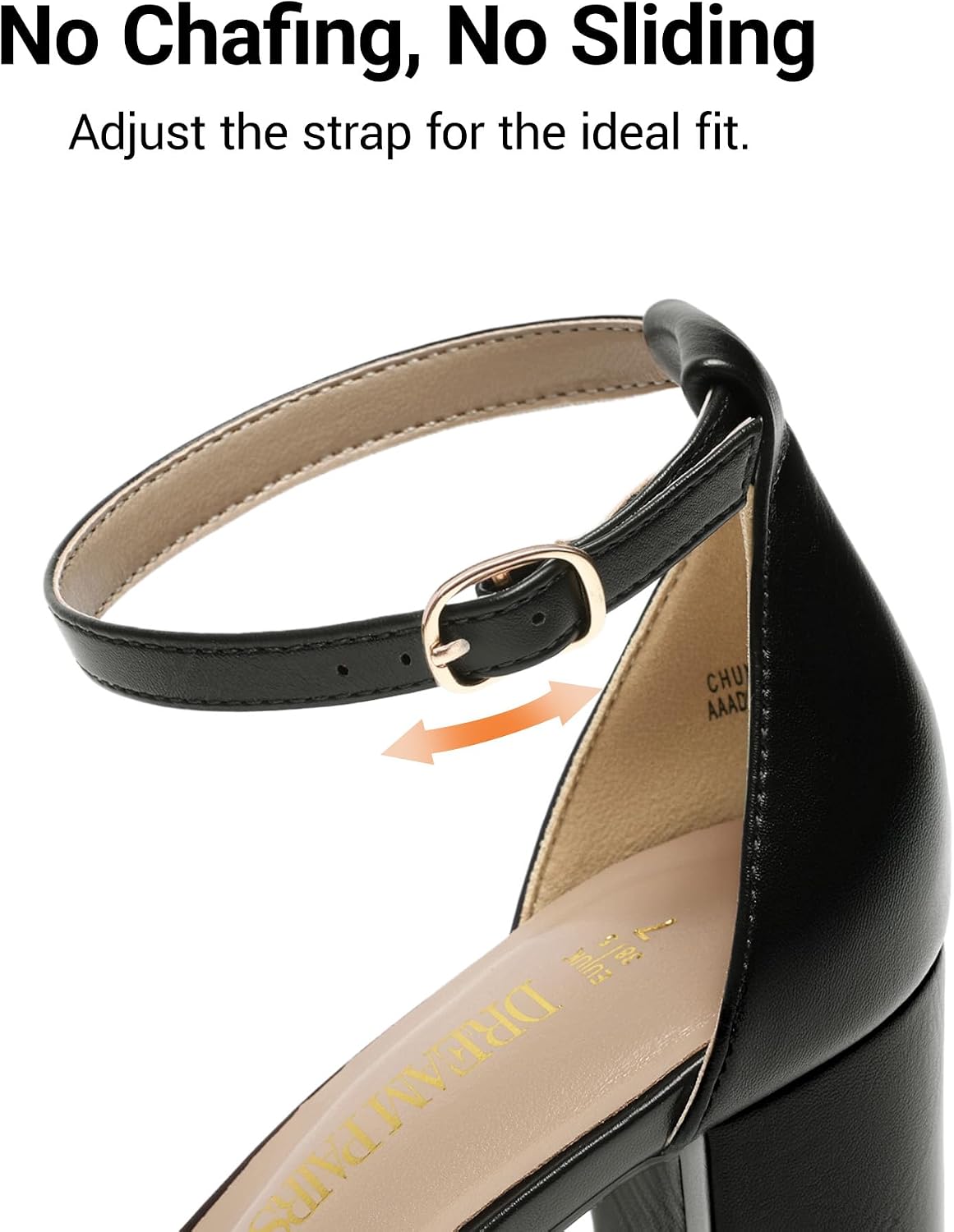 DREAM PAIRS Women's Chunky Block Heel Sandals, Open Toe Ankle Strap Dress Shoes, Comfortable Wedding Guest Heels for Party, Prom and Formal Events thumbnail