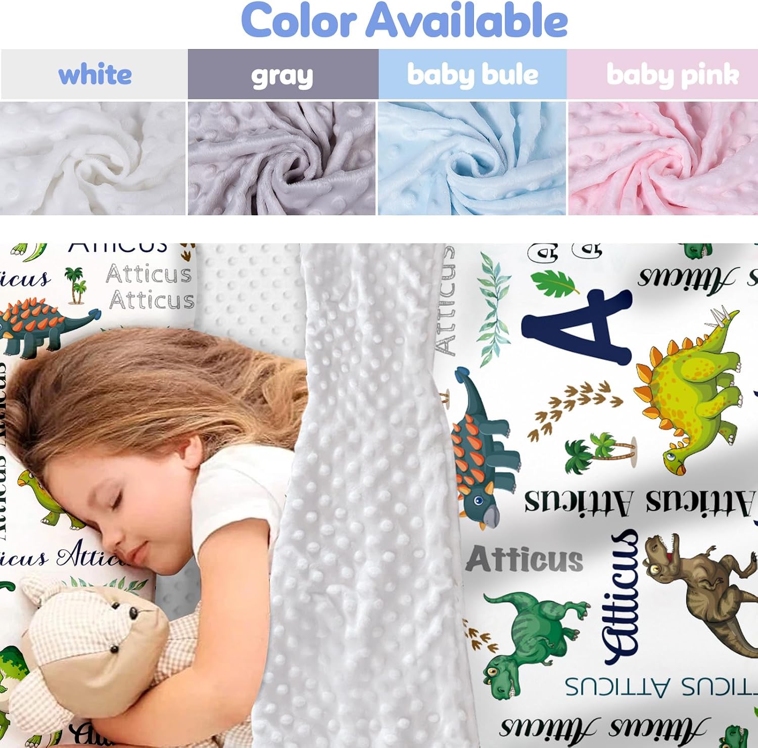 Custom Toddler Nap Mat for Preschool - Personalized Name Kids Nap Mats for Daycare Kindergarten Boys Sleeping Bag with Pillow Blanket Set, Thick Padded Easy Roll Up Blue