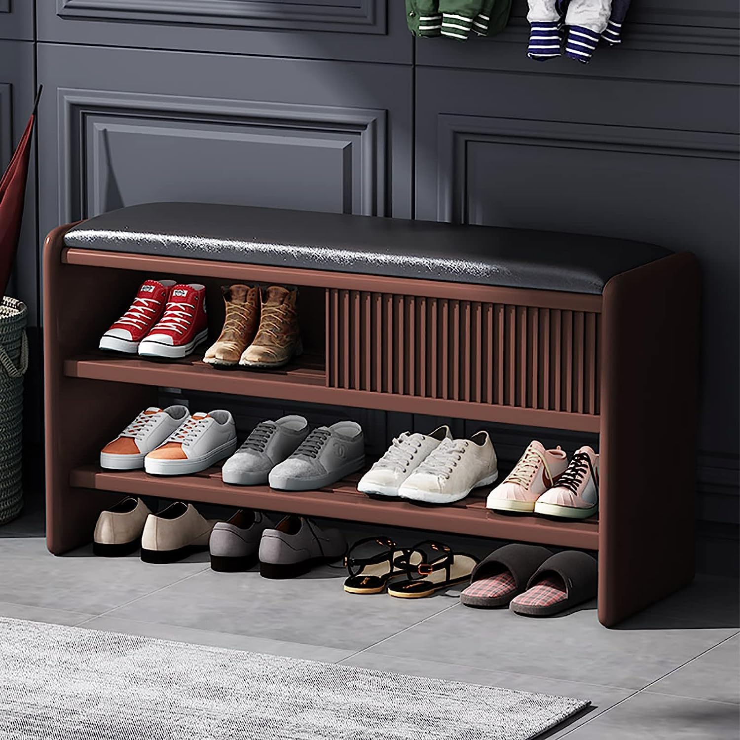 Meuble de Rangement pour Chaussures de Couloir et Entrée Chaleureuse