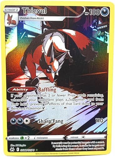 Pokemon - Thievul GG17GG70 - Crown Zenith - Galarian Gallery - Holo Rare Card disponible en Yaxa Guatemala