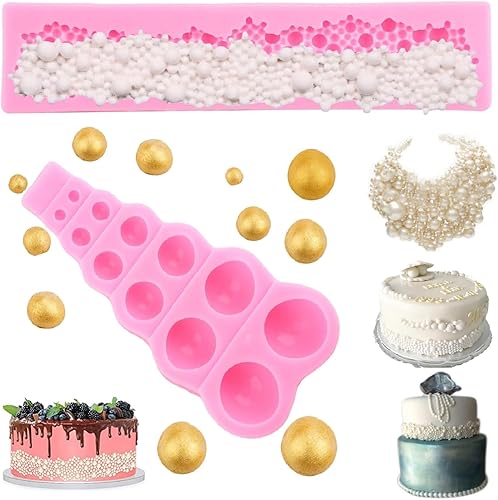 Miniatura 8 de Paquete de 3 moldes de silicona para fondant, moños para fondant, Sungar, dulces, pasteles, para cumpleaños, bodas, fiestas, bricolaje, decoración