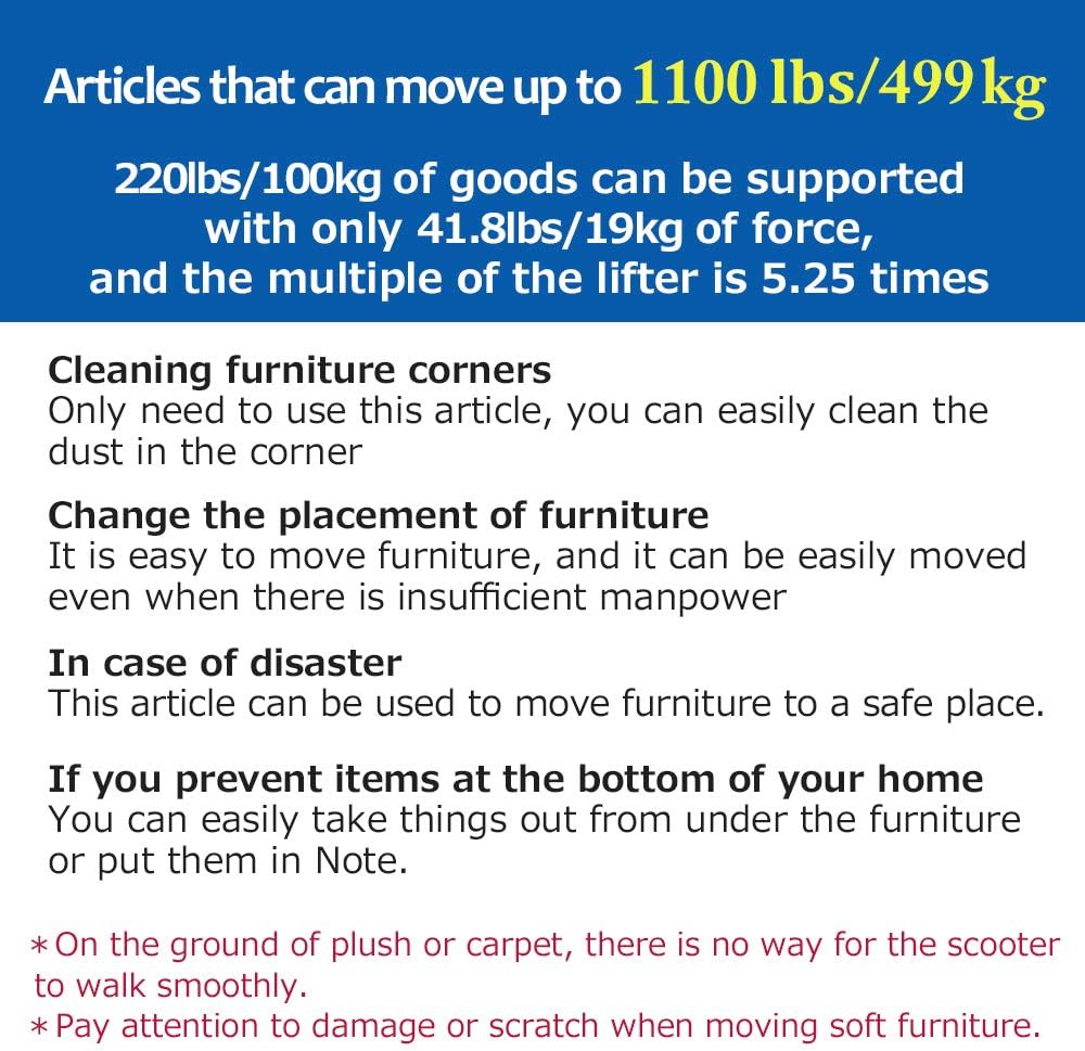 Exclusive Discount 90% Price JHCHU Furniture Dolly Easy and Safe Furniture Movers for Heavy Objects, Stable Triangle Structure 360° Rotation Wheels Mover Roller Dolly for Moving [Max Load Capacity:1100lbs/500kg] (Tank Triangle)