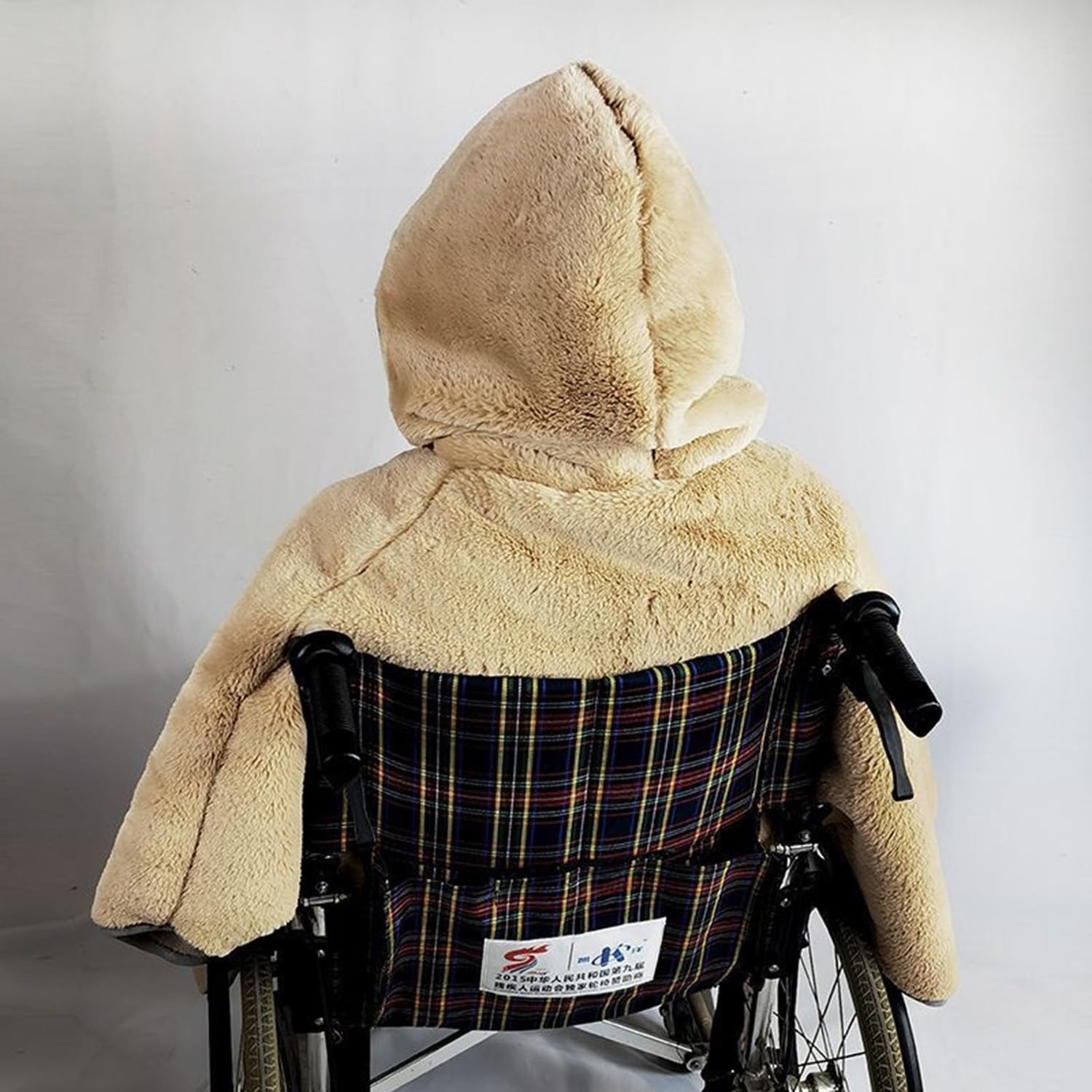Manta para Silla De Ruedas Capa For Silla De Ruedas For Personas Mayores,Chal Plegable For Silla De Ruedas con Capucha, Poncho De Invierno, Manta De Media Cubierta Resistente Al Viento A