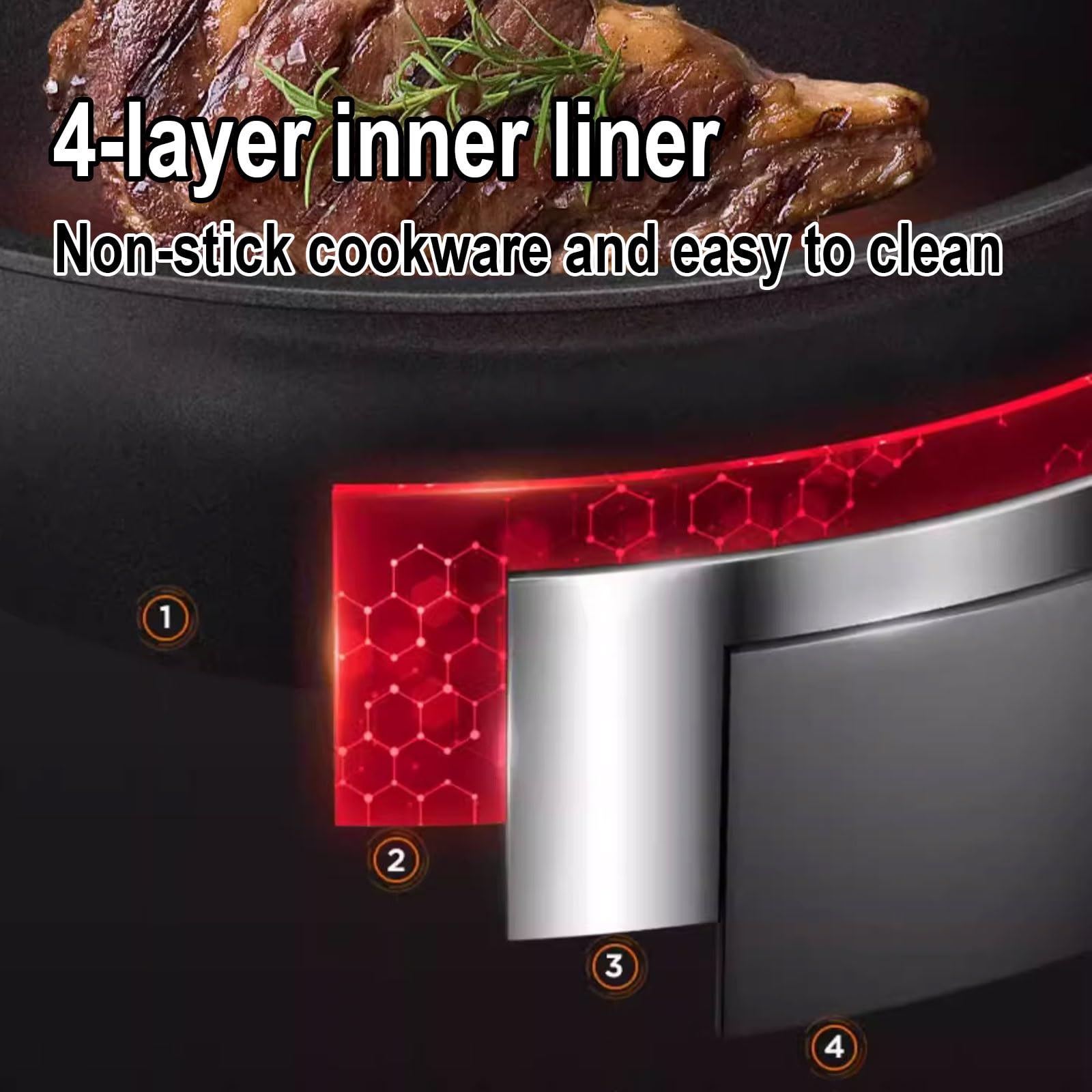 Robot De Cocina con Panel De Control Táctil Y Función De Paleta Agitadora Giratoria De Doble ala 38 * 33,5 * 21,6 CM Procesador De Alimentos Comercial 3,5 L, 220 V