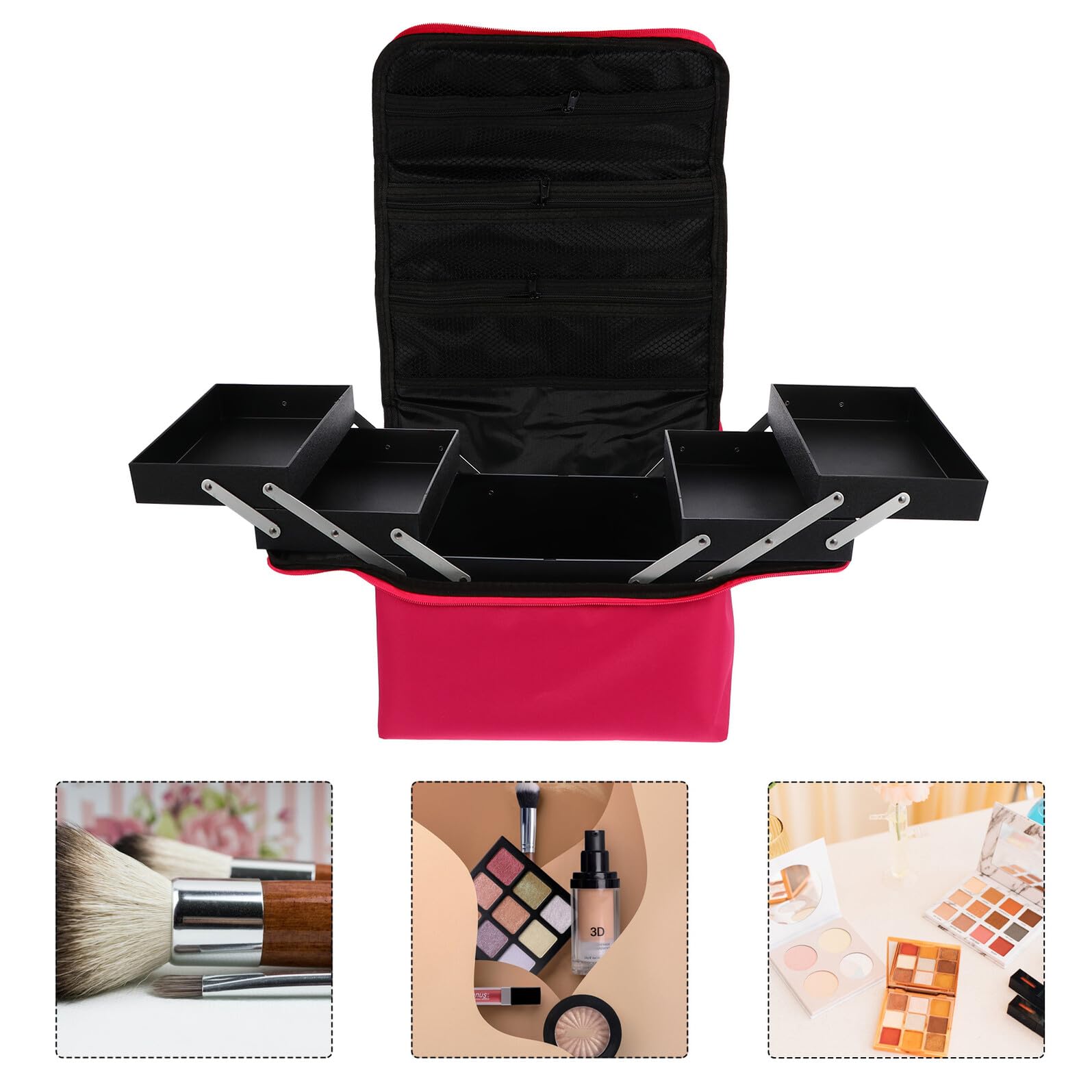 Trousse de Maquillage Professionnelle Légère Imperméable, en Oxford