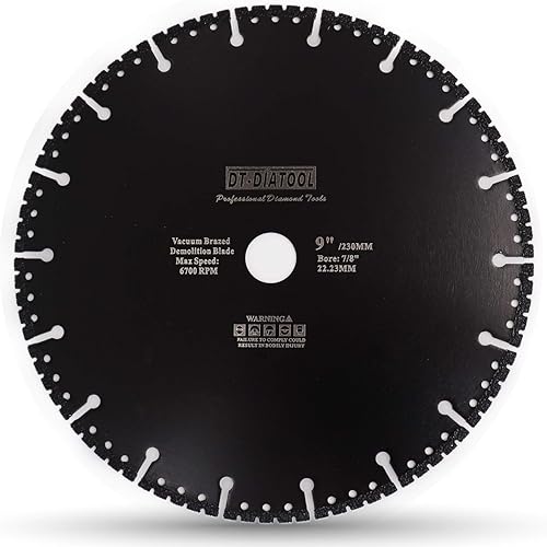 Miniatura 8 de DT-DIATOOL Rueda de corte de metal de 7 pulgadas para tubo de acero multiuso Ángulo de barras de refuerzo de hierro Acero Aluminio PVCVacuum soldado