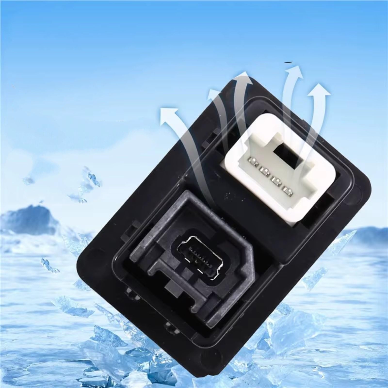 Conector USB De Consola Compatible Con Nissan Para Qashqai Para Tiida Coche Módulo Interfaz Dual Auxiliar Puerto Carga Enchufe Audio Auxiliar Puerto USB Coche
