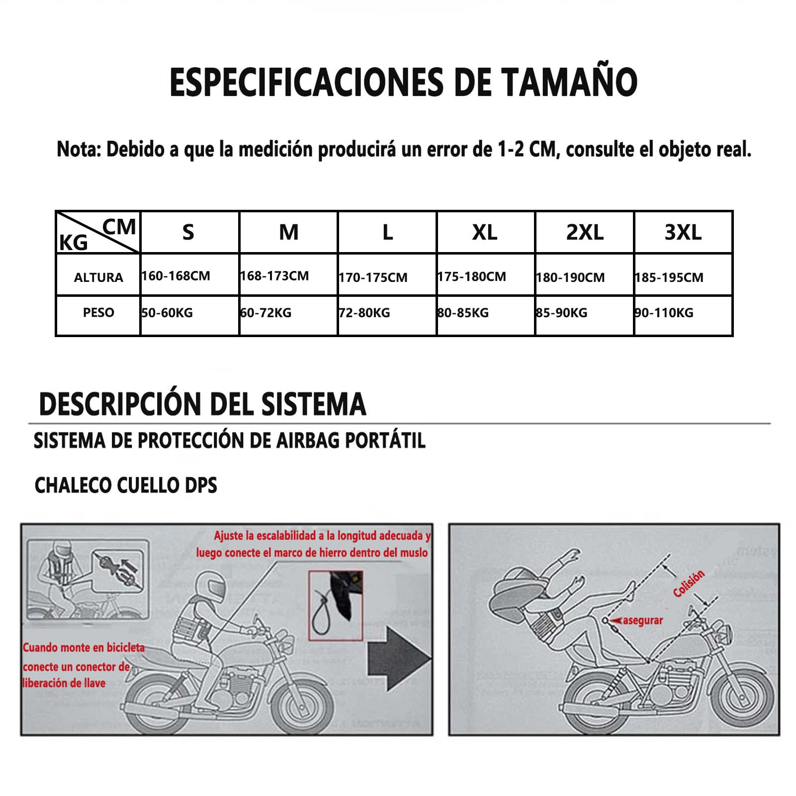 Chaleco Airbag Moto Homologado,Hombre Mujer Ropa De Protección para Moto con Chaleco Ventilado Reflexivo Nocturno Anti-Caídafor Motocross Equitación Protección