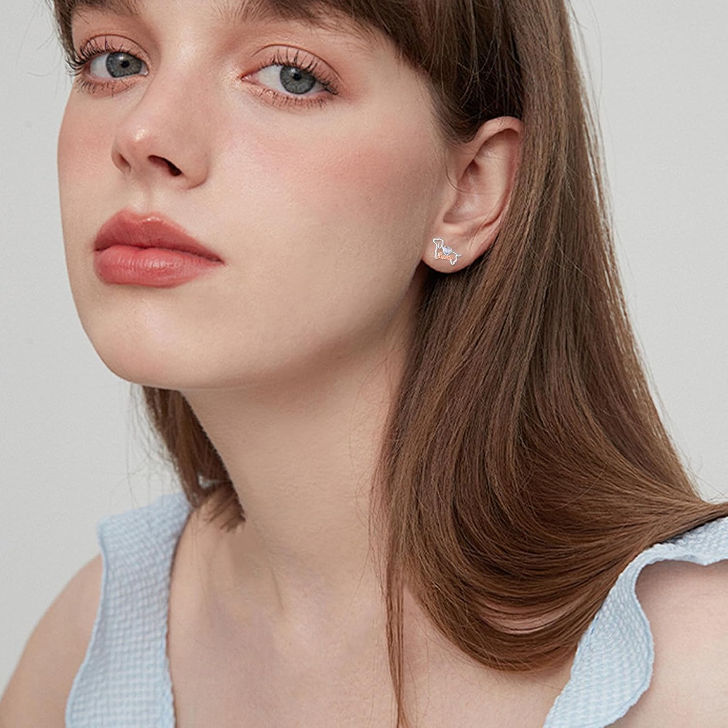 Dachshund Earrings for Women 925 Sterling Silver Opal Dachshund Puppy Dog Earrings Animal Dog Lovers Jewelry Gifts - Image 4