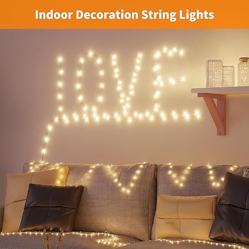 Miniatura 7 de TingMiao - serie de luces LED con estrellas, luces de hada funciona con pilas, de alambre de cobre para decoración de Navidad, disfraz de boda.