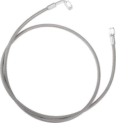 Miniatura 31 de AN3 - Línea de alimentación de aceite turbo de acero trenzado de 90 grados a extremo de manguera recta, turbocompresor remoto de 42 pulgadas, línea