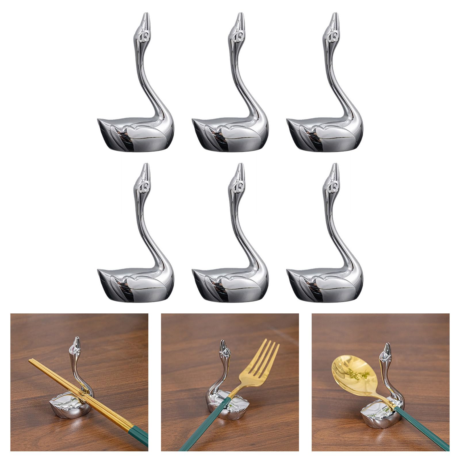 Multifunktionale Kirsite Kreative Gänse-Utensilienhalter für Essstäbchen, Löffel, Gabeln, fügen Sie Kunst auf Tische hinzu, Küchenzubehör