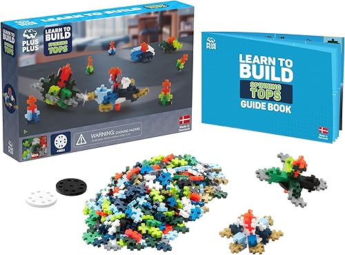 PLUS PLUS - Aprende a construir tapas giratorias, 240 piezas - Tallo de construcción de construcción juguete de vapor, mini bloques de rompecabezas