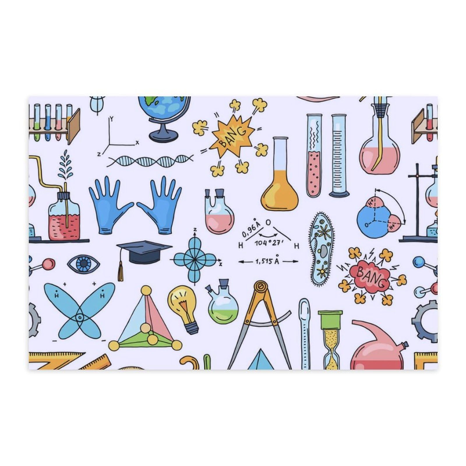 Science Or Chemistry Elements Fashion Poster Letters Self Adhesive Wall Art Prints Durable and Waterproof Home Decor 60 * 90?cm?