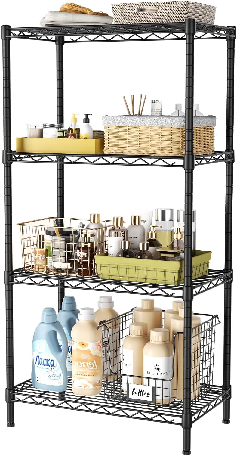Amazon.com: Sakugi Storage Shelves - 4 Tier Shelf Organizer, Heavy Duty ...