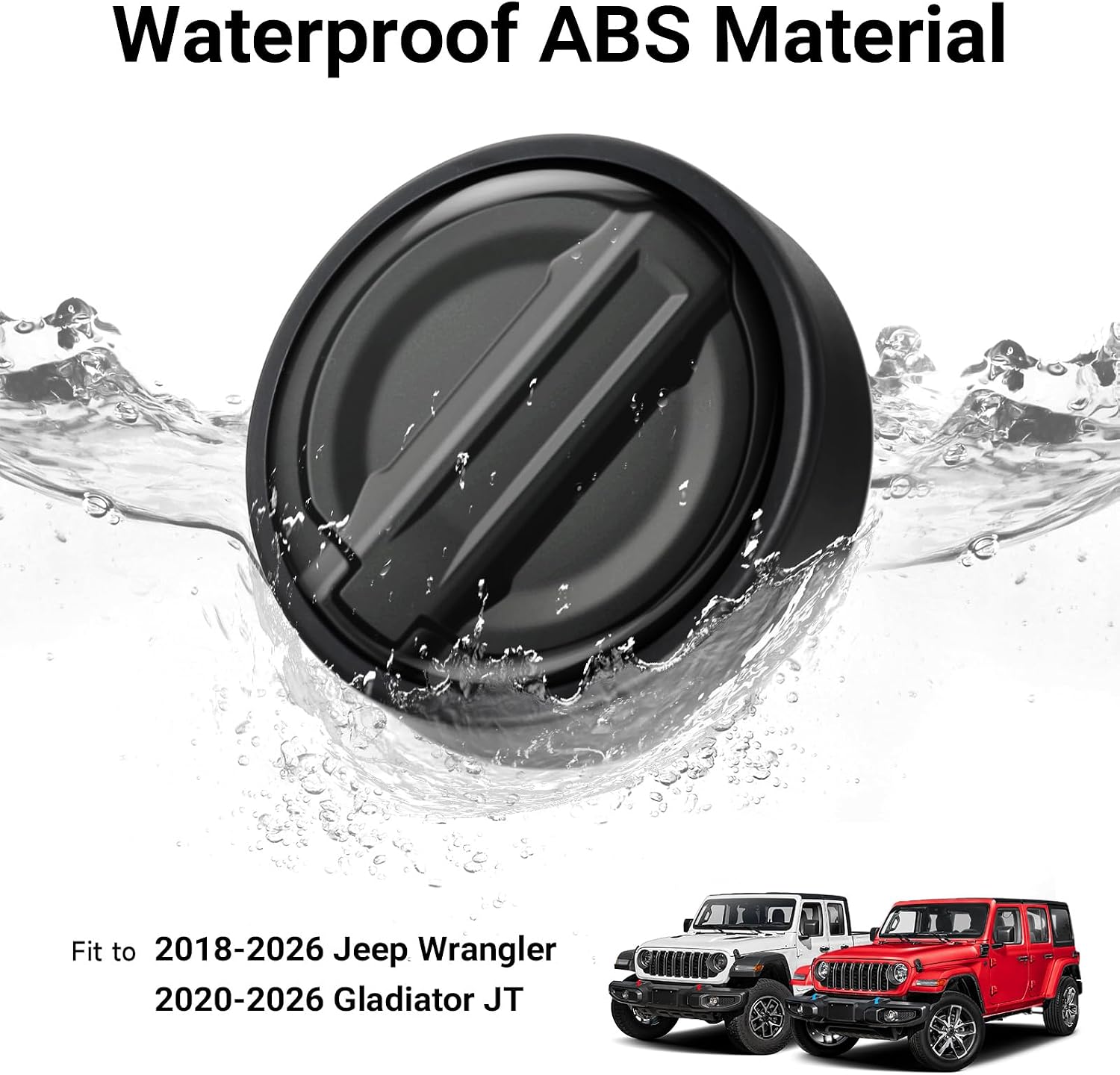 3PCS Strong Magnet Keyhole Covers for Jeep Wrangler JL JLU 2018-2026 and Gladiator JT 2020-2026 ABS 2 Front & 1 Tailgate Door Lock Cover Keyhole Protector Accessories Classic image 5