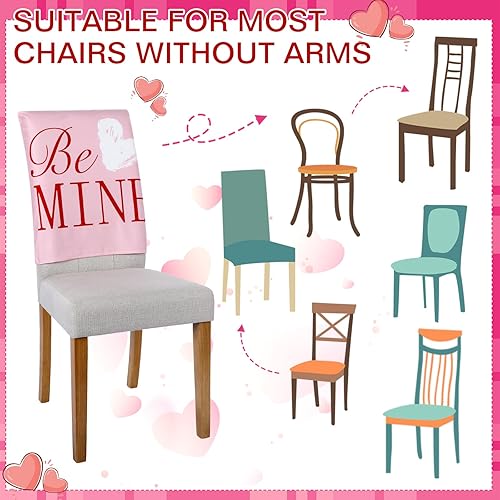 Miniatura 9 de VitalCozy 6 fundas navideñas para sillas de 18 x 18 pulgadas, de arpillera, color azul, con texto en inglés "Merry Christmas", fundas de asiento con