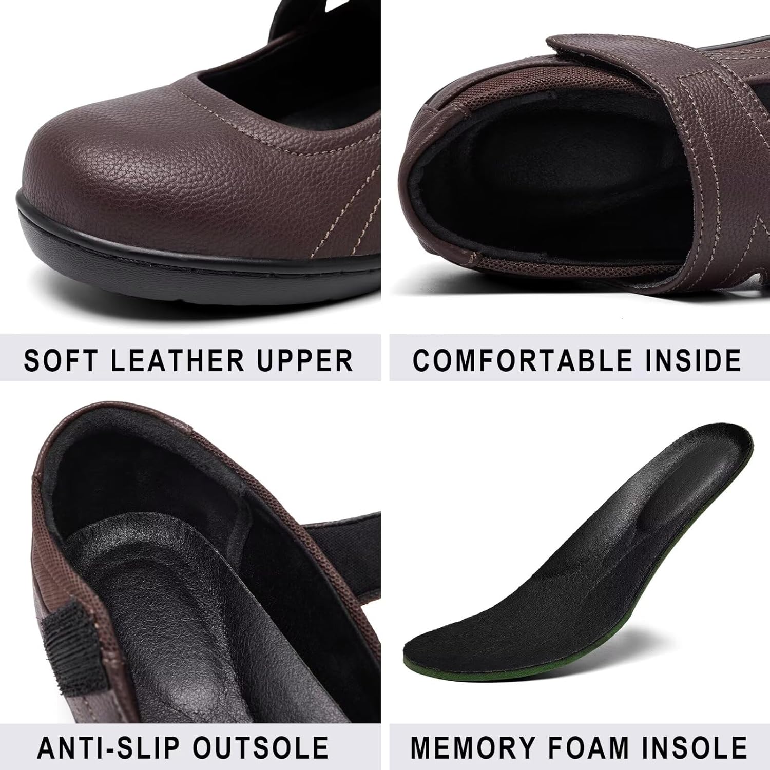 Women's Comfortable Mary Jane Flats - Women Oxford Shoes Leather Round Toe Flats - Fashionable Casual Dress Shoes - Image 4