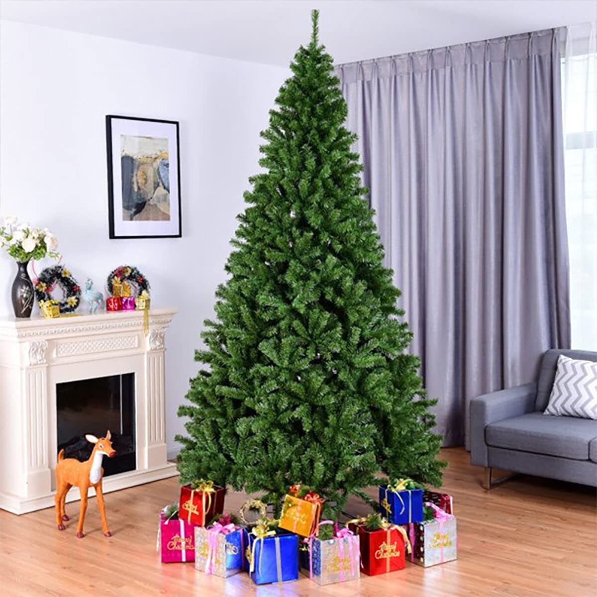 Encryption - Mini albero di Natale artificiale, decorazione natalizia 2020, decorazione per la casa, 1,5 m
