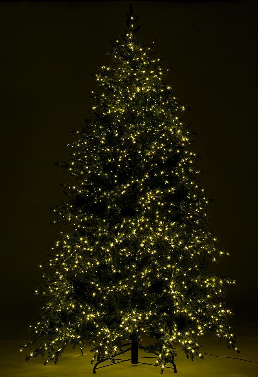 infactory LED Weihnachtsbaum innen: Künstlicher Premium-Weihnachtsbaum mit 3000 LEDs, 8 Leuchtmodi, 210 cm (Beleuchtung, beleuchtet, Kinder)