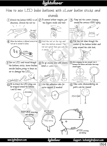 Miniatura 22 de Juego de 10 palos y soportes para globos transparentes transparentes, soportes, palos de globos reutilizables para uso en la mesa con globo Bobo