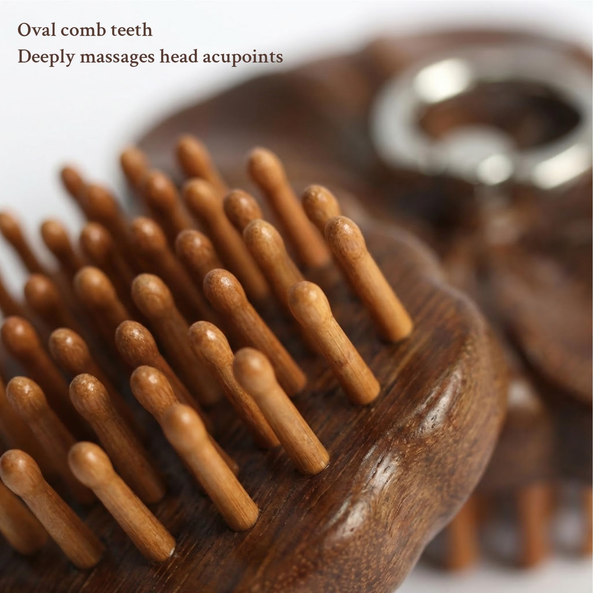 Amazon.com : 54teeth Bamboo Wood Hair Brush and Scalp Massage Comb