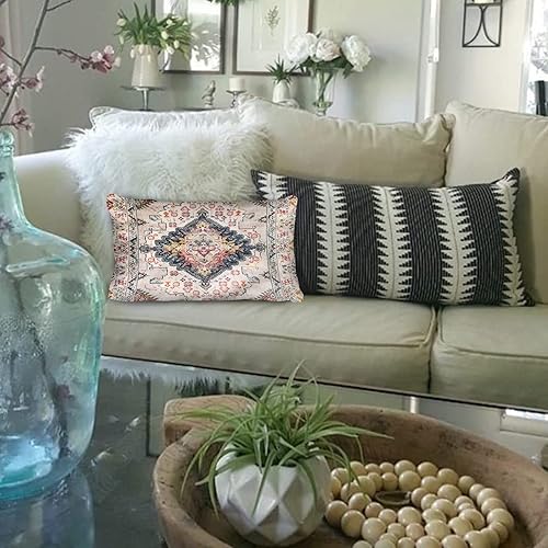 Miniatura 6 de Funda de almohada antigua turca Hereke con estampado bohemio de lino, funda de cojín decorativa para decoración del hogar, sala de estar, cama,