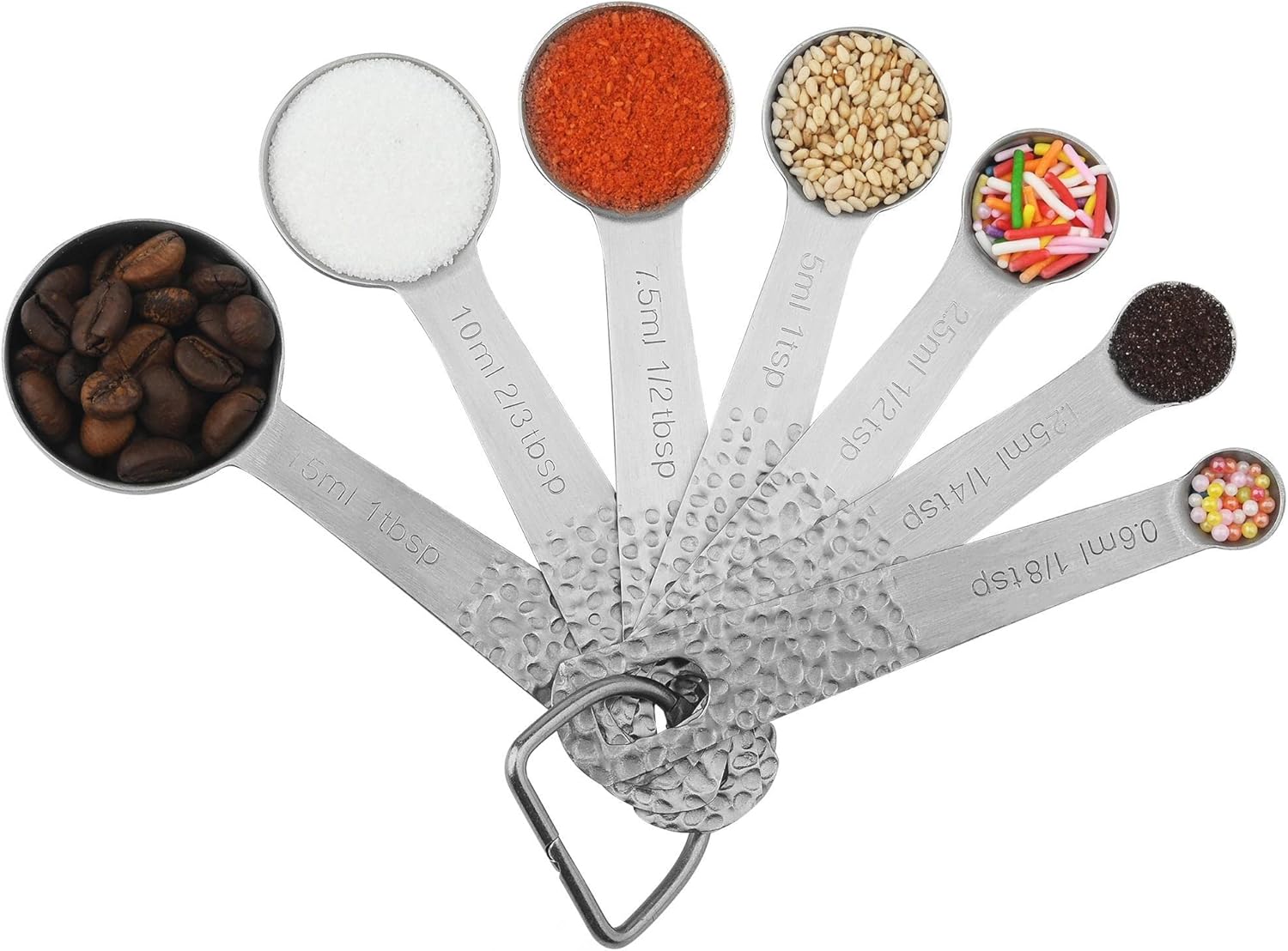 18/8 Stainless Steel Measuring Cups and Spoons Set, Metric & US 6 Measuring Cups and 7 Measuring Spoons with Leveler & 5 Mini Measuring Spoons for Baking & Kitchen