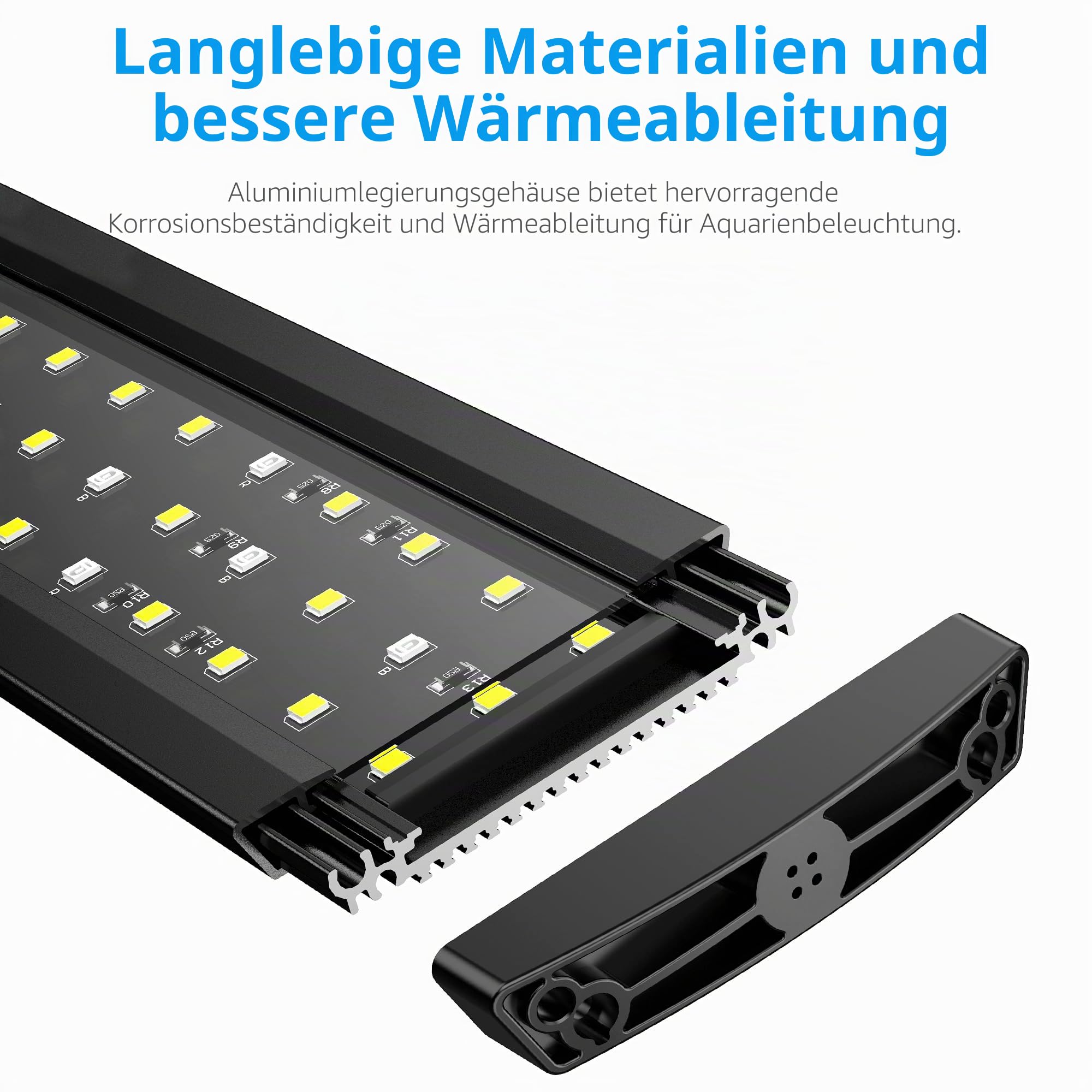 NICREW SlimLED Plants Aquarium Beleuchtung, volles Spectrum Aquarium Lampe mit Timer für Wasserpflanzen und Süßwasser-Becken, 45-60 cm