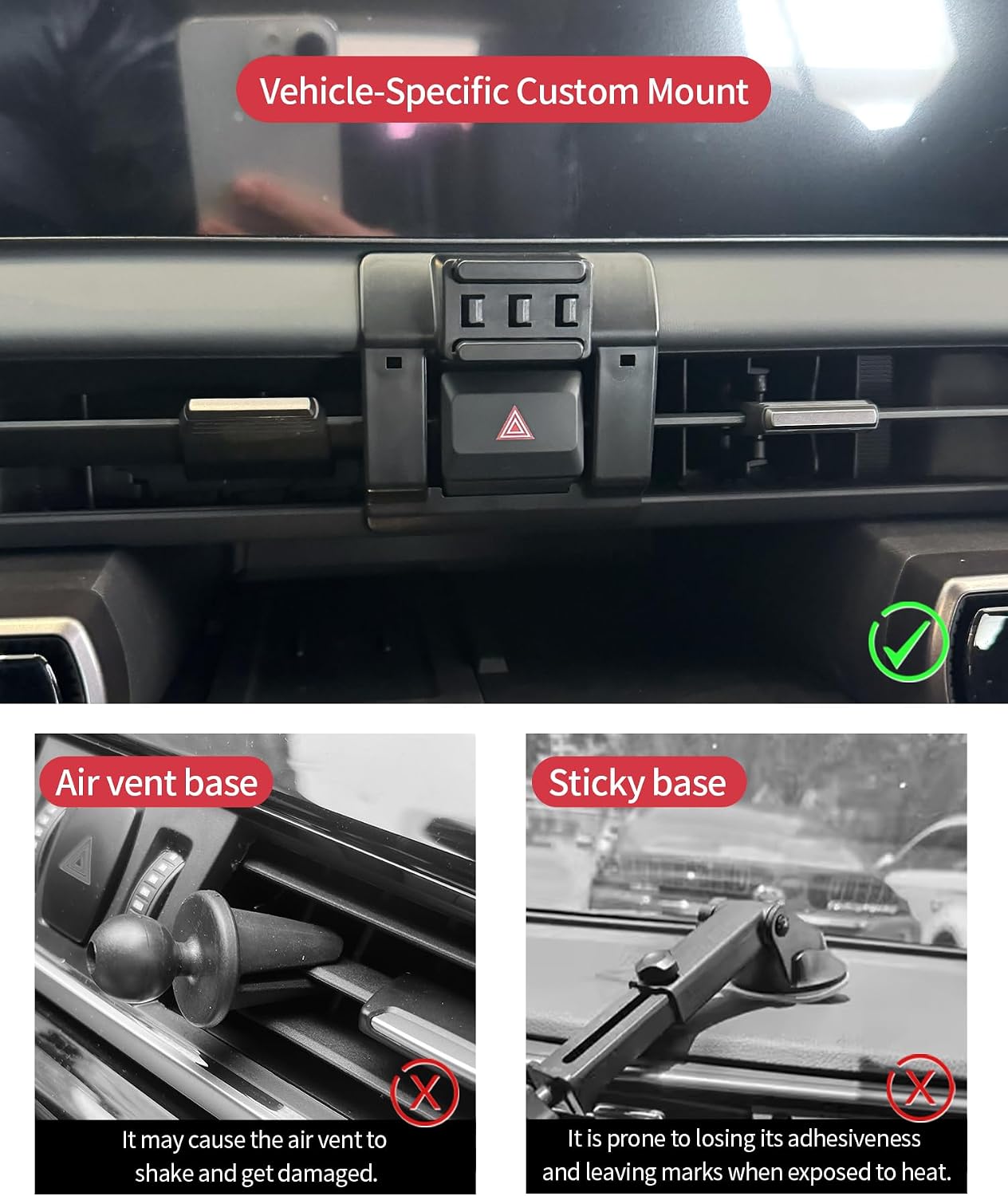 Auto Clamp Clip Car Phone Holder for 2026 Toyota RAV4/Hybrid Accessories image 4