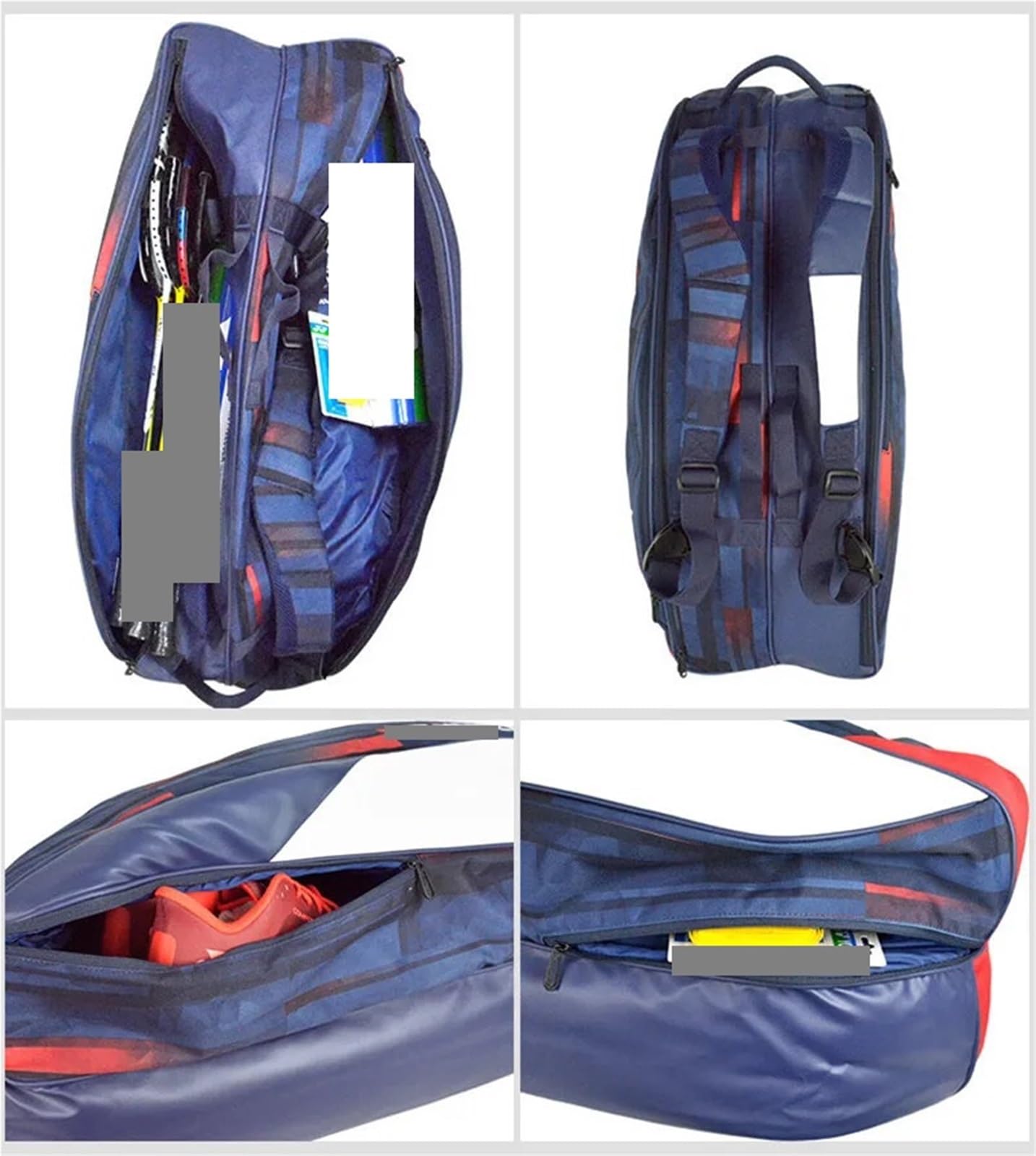 Raquetero Tenis Bolsa for Raqueta de Tenis, Bolsa de bádminton, Mochila Deportiva for Raqueta de Tenis, Impermeable, Entrenamiento de Gran Capacidad