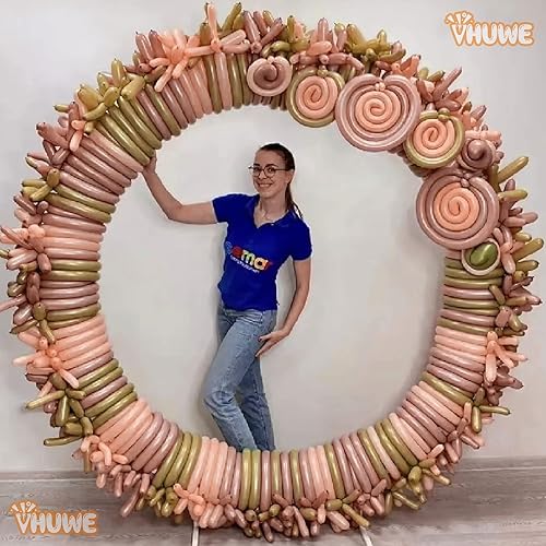 Miniatura 7 de 260 globos retro albaricoque, paquete de 100 globos largos gruesos que giran globos mágicos delgados para arco de globos, animales, payaso, niños,