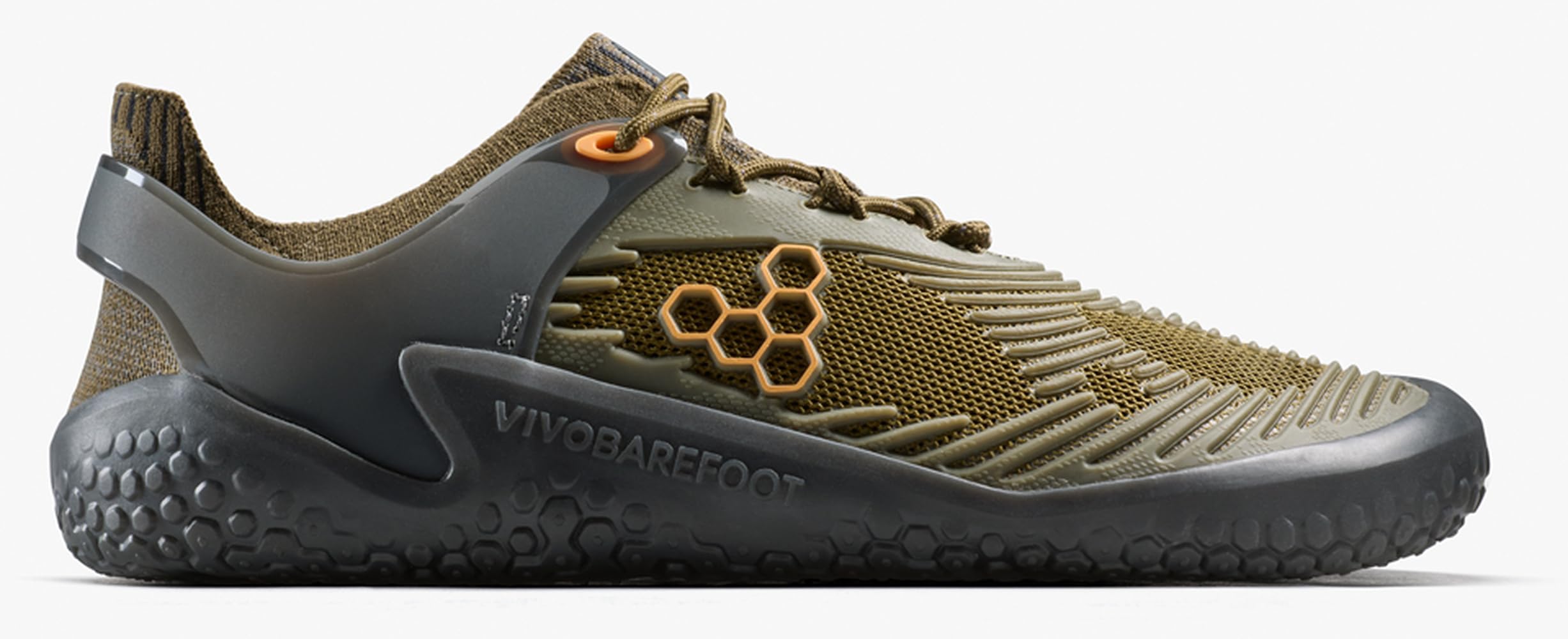 VIVOBAREFOOT Motus Strength II Męskie buty barefoot, ciemnooliwkowe, sznurowane, oddychające, do użytku na świeżym powietrzu, do studia fitness, elastyczne
