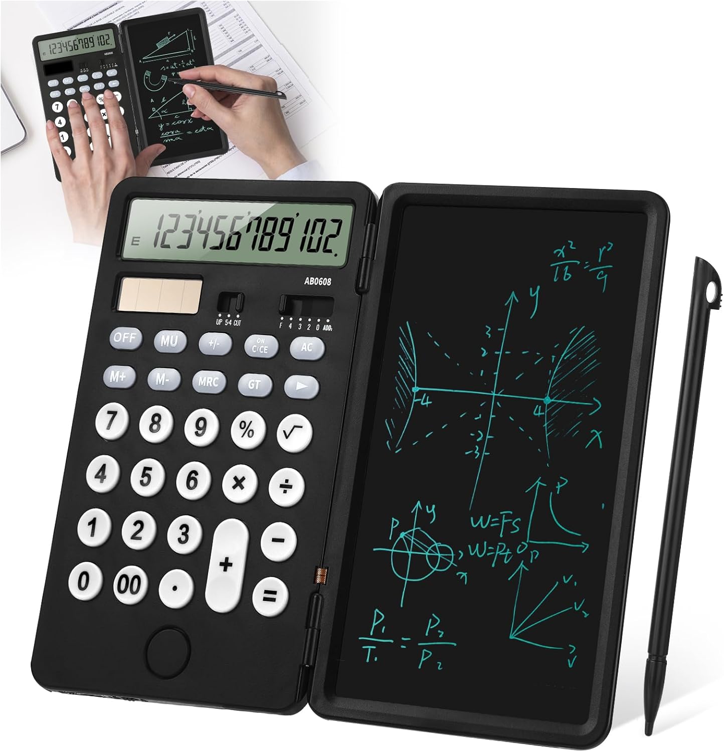 Calculator with Writing Tablet, Wjiang Dual Power
