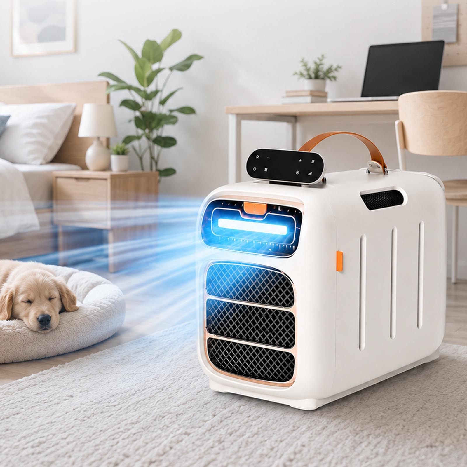 Portable Camping Air Conditioner, 4700 BTU 220V AC with Dehumidifier