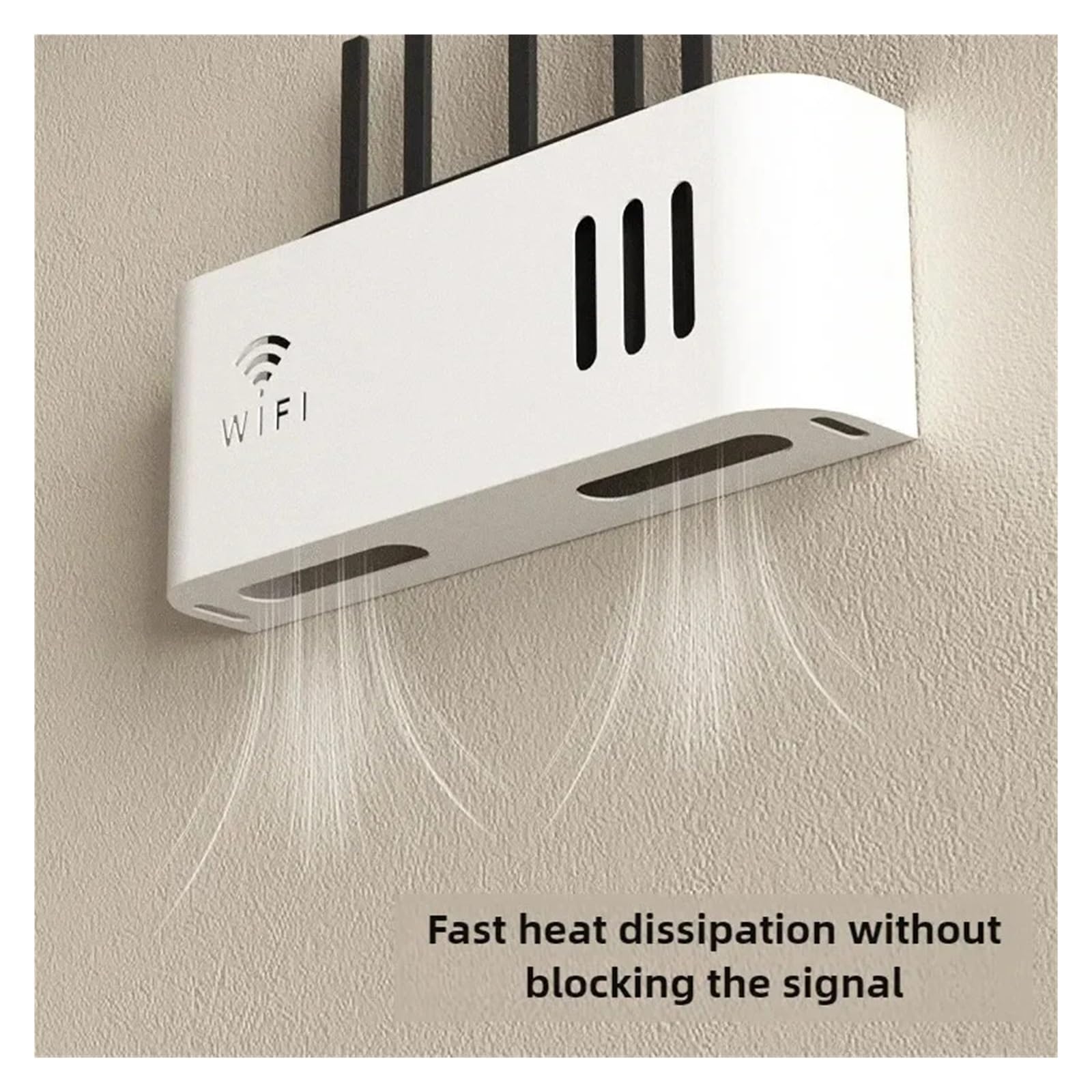 Wand Router Aufbewahrungsbox Behälter Wandmontierte Router-Box Büro-Mediendekor-Konsole WLAN WLAN-Box Drahtlose Aufbewahrungsboxen Rack-Halterung Wandregal(Color 1)