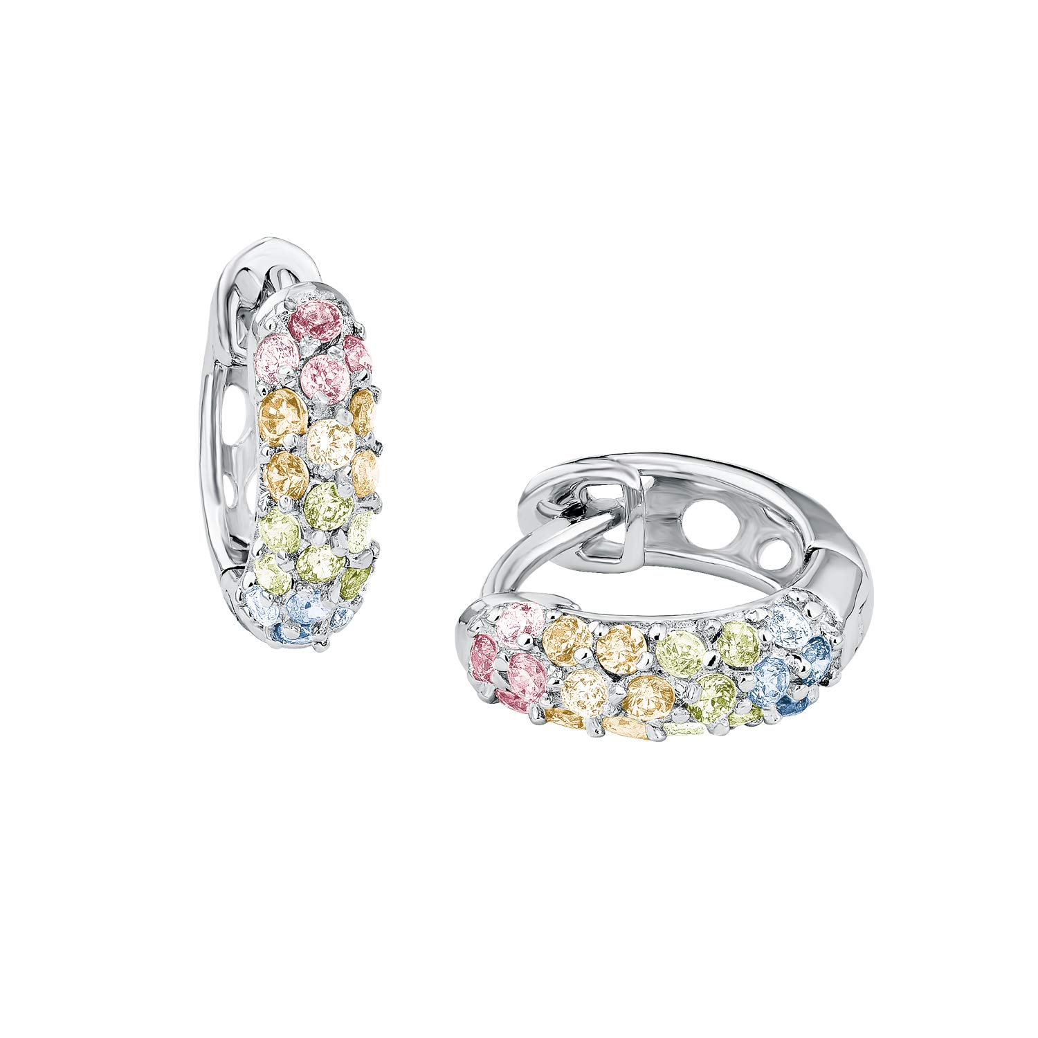 Prinzessin Lillifee Creolen 925 Sterling Silber Mädchen Kinder Ohrschmuck, mit Schmucksteine, Kommt in Schmuck Geschenk Box