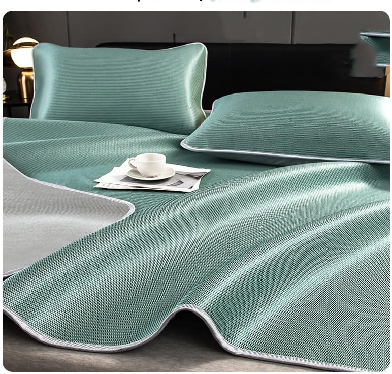 Ice Silk mat Three-Piece Summer air-Conditioning Soft mat Bed fit, 90cmx200cm