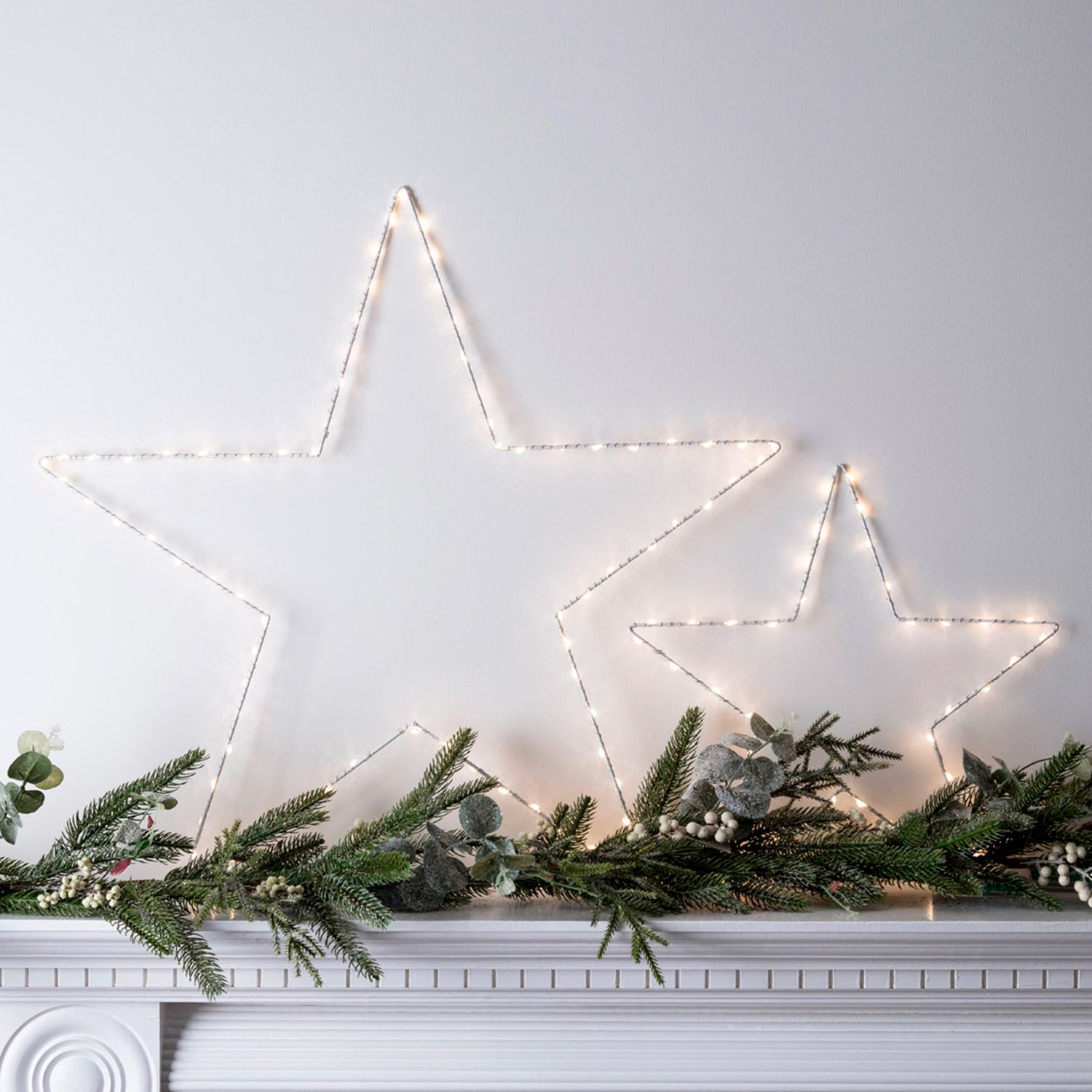 Lights4fun Set LED Osby Sterne mit TruGlow® Kerzen Weihnachtsdeko Timer Weihnachtsbeleuchtung Fenster Leuchtsterne Kinderzimmer